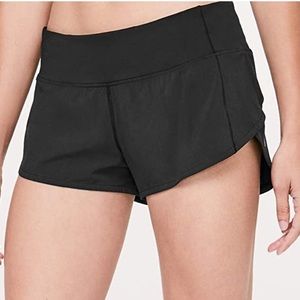 Lululemon speed up shorts 2.5” size 6 black